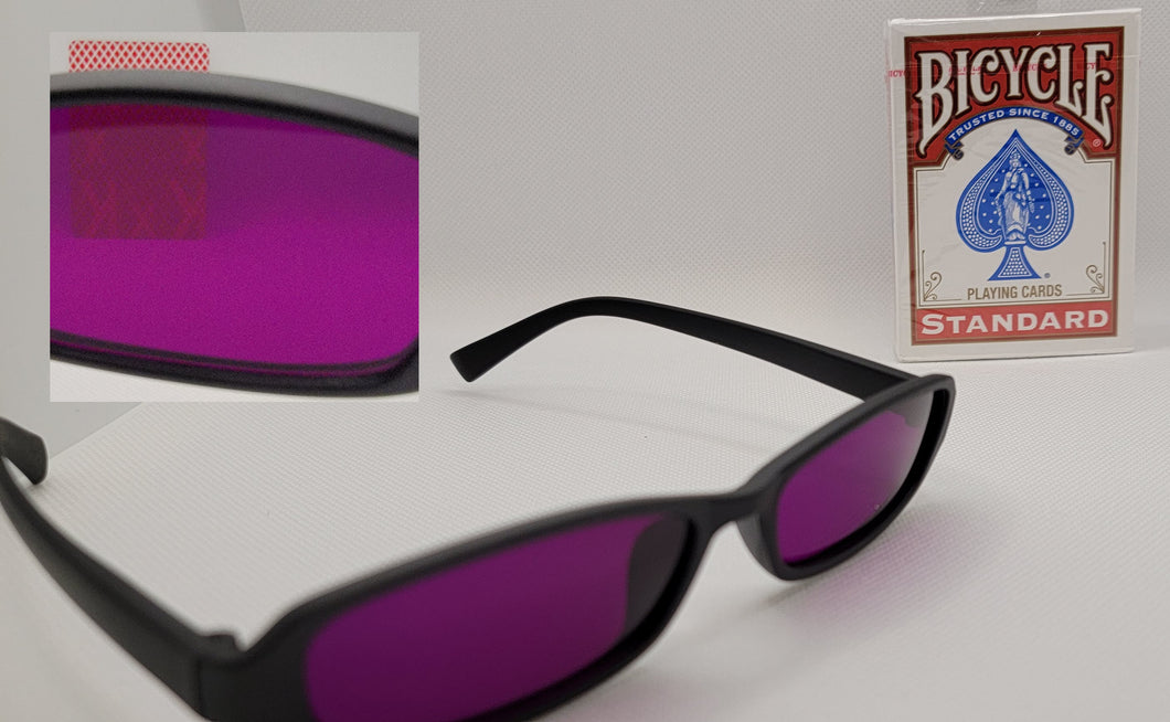 Infrared IR Black Plastic Sunglasses and a deck of marked Cards